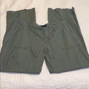 Gap Olive Green Linen Pants